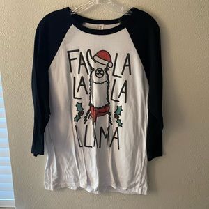 llama xmas shirt